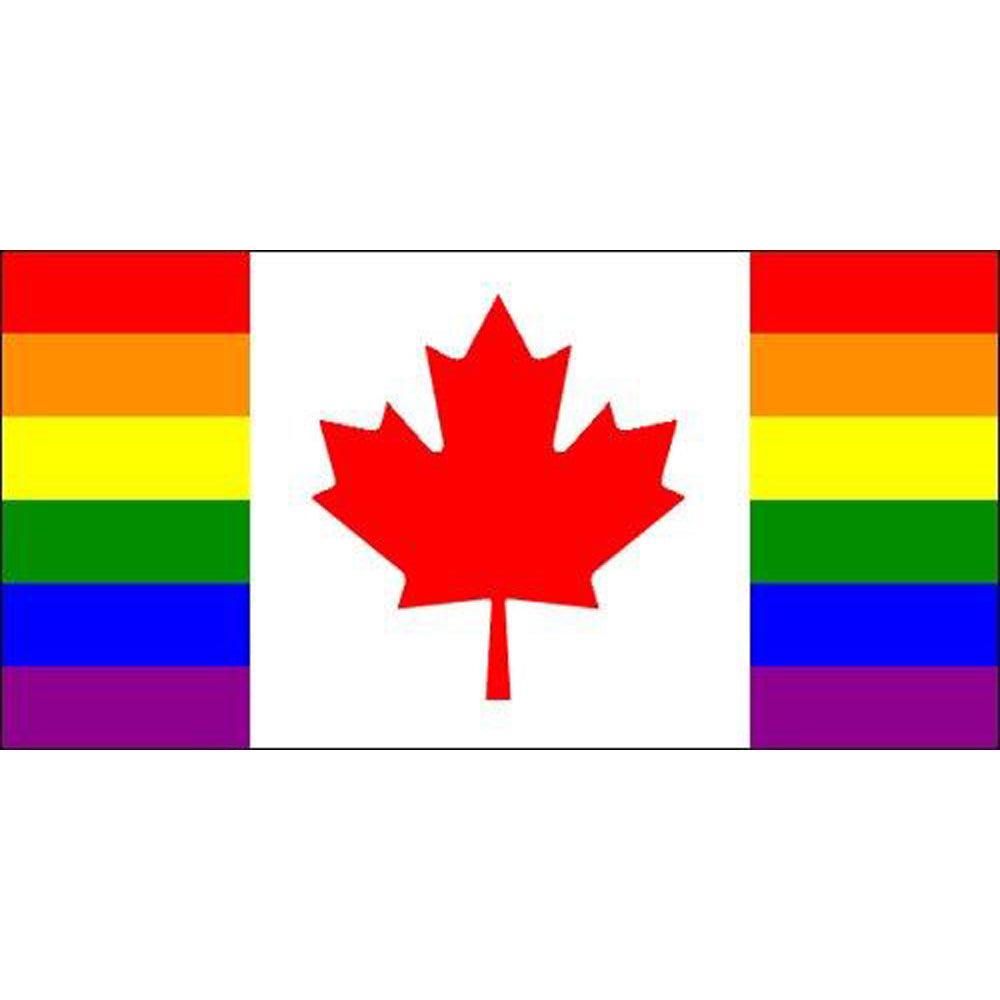 Rainbow & Canadian Flag Sticker - Smoosh