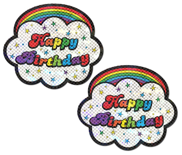 Rainbow 'Happy Birthday' Cloud Pasties - Smoosh