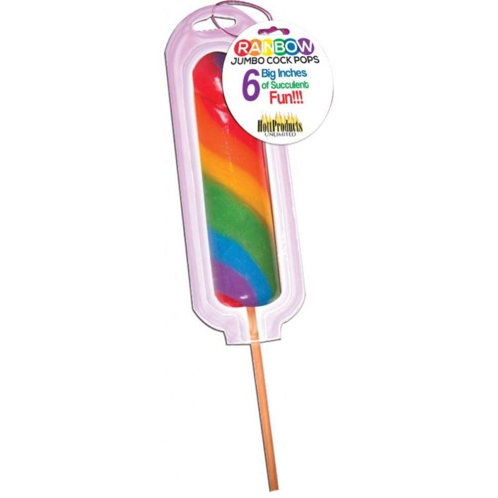 Rainbow Jumbo Candy Cock Pop - Smoosh