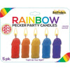 Rainbow Pecker Party Candles 5pk - Smoosh