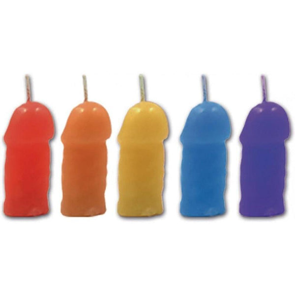 Rainbow Pecker Party Candles 5pk - Smoosh