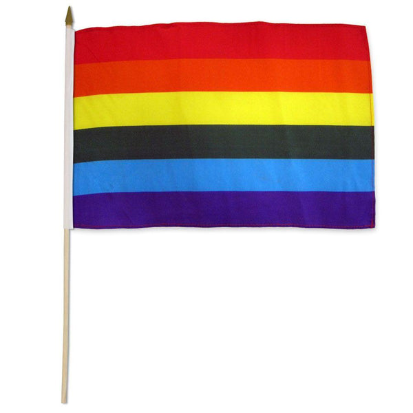 Rainbow Stick Flag 12" X 18" - Smoosh