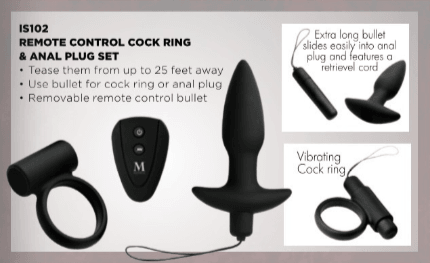 R/C Cock Ring & Anal Plug Set * - Smoosh