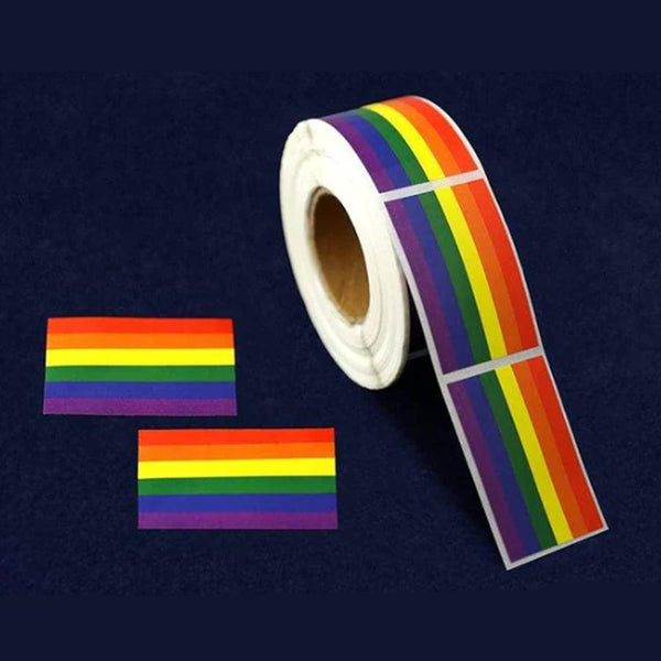 Rectangle Rainbow Flag Stickers - 250pc - Smoosh