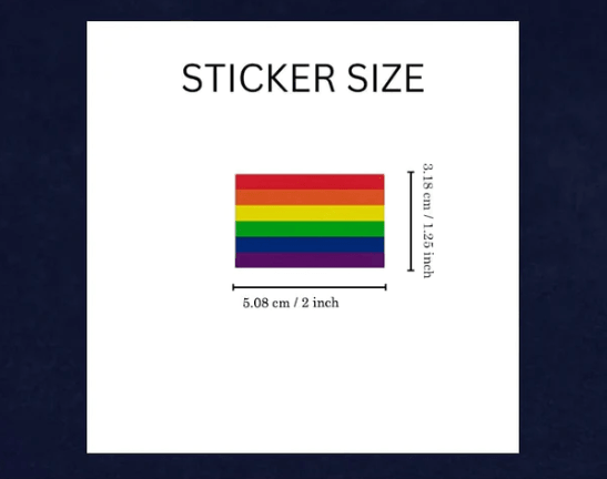 Rectangle Rainbow Flag Stickers - 250pc - Smoosh