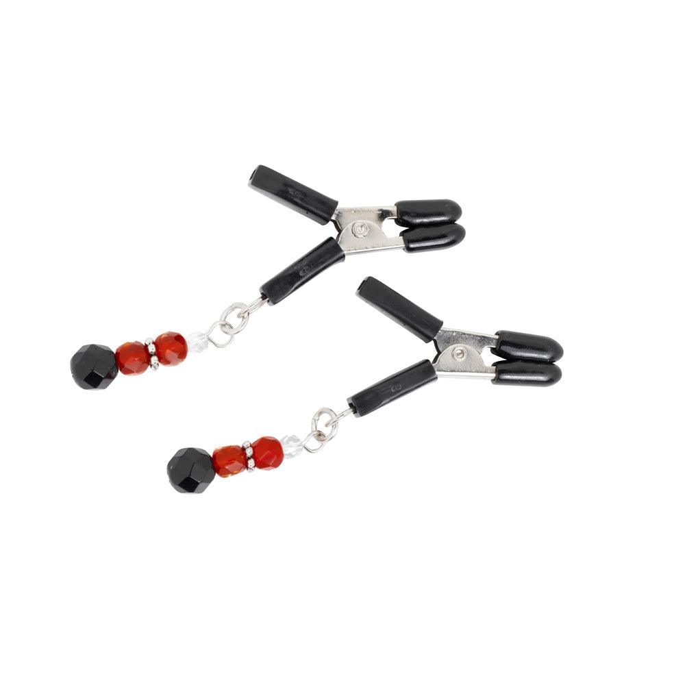 Red Beaded Clamps - Jumper Cable - Smoosh