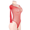 Red Fishnet Sparkle Bodysuit L/XL - Smoosh