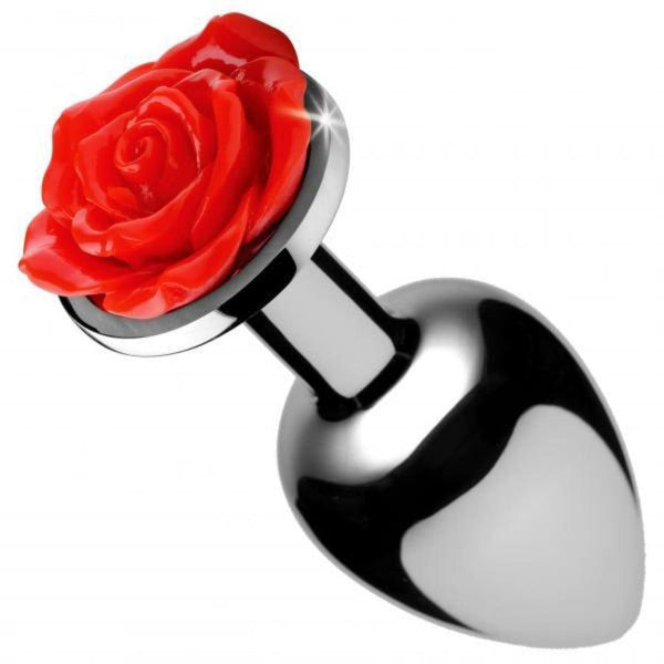Red Rose Anal Plug - Small - Red - Smoosh