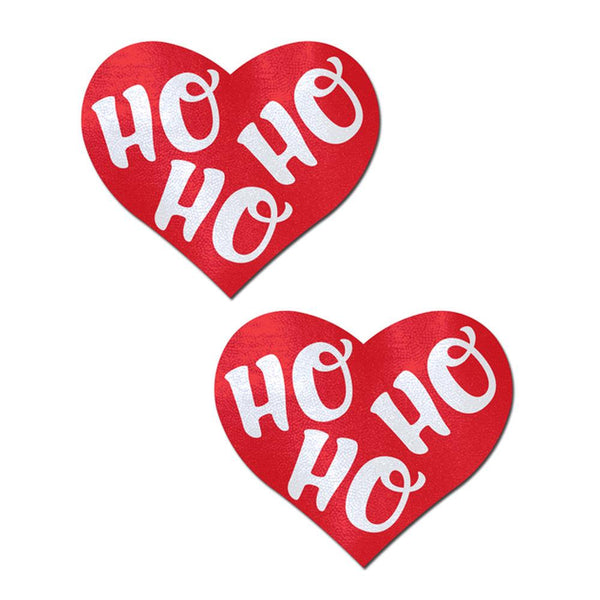 Red/White HO HO HO Heart Pasties - Smoosh