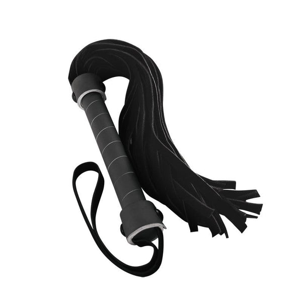 Renegade Bondage Leather Whip Black - Smoosh