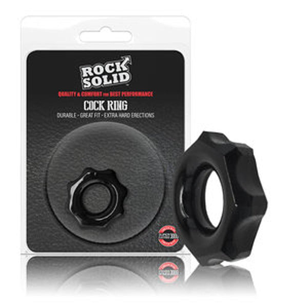 Rock Solid Gear Cock Ring Black * - Smoosh