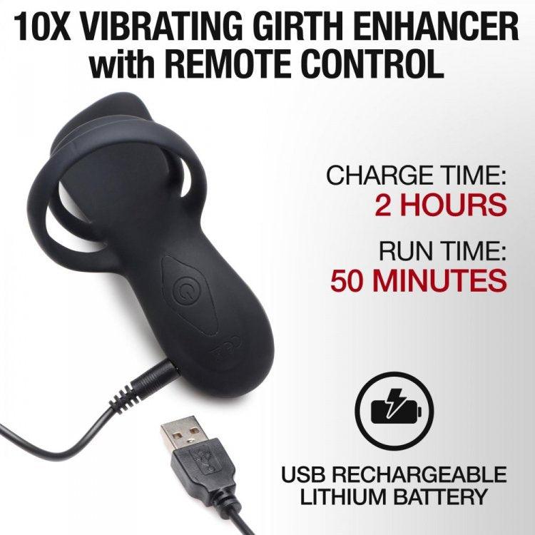 Silicone Vibrating Girth Enhancer w/ R/C - Smoosh