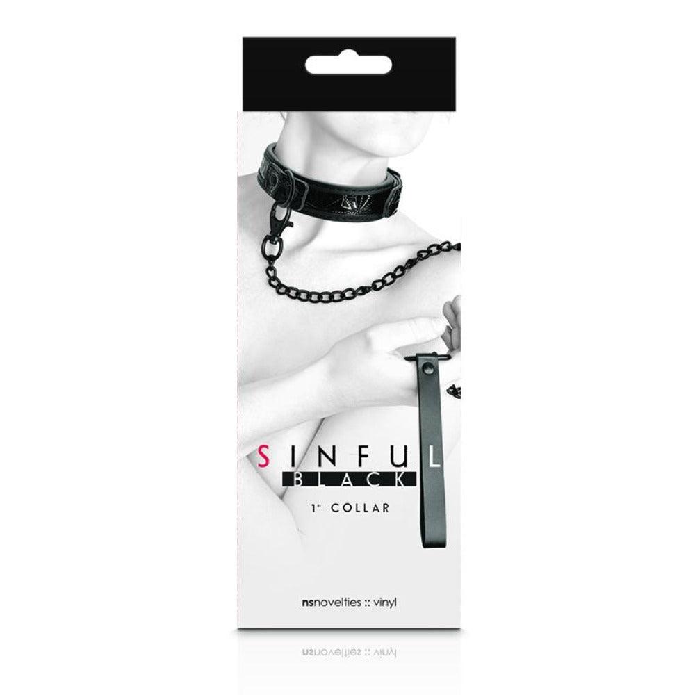 Sinful - 1" Collar - Black - Smoosh