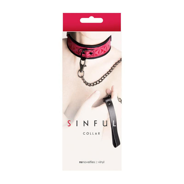 Sinful 2" Collar w Leash - Pink - Smoosh