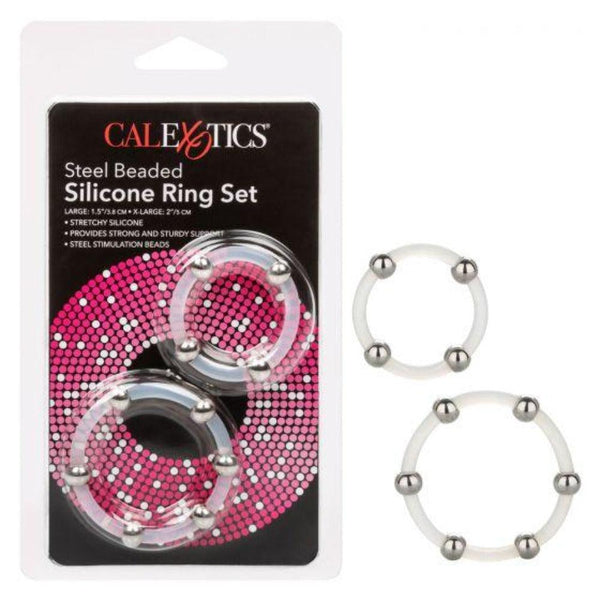 Steel Beaded Silicone Ring Set * - Smoosh