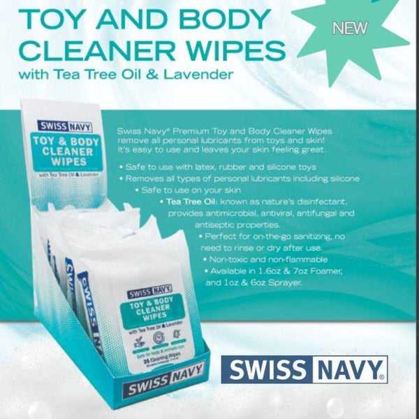 Swiss Navy Toy & Body Cleaner Wipes 25ct - Smoosh