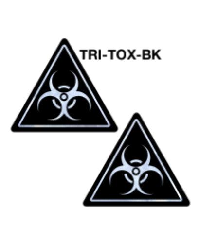 Toxic Symbol Triangle Pasties - Black - Smoosh