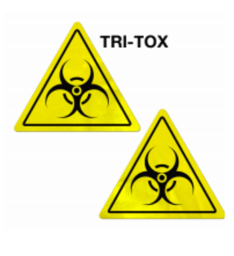 Toxic Symbol Triangle Pasties - Yellow - Smoosh