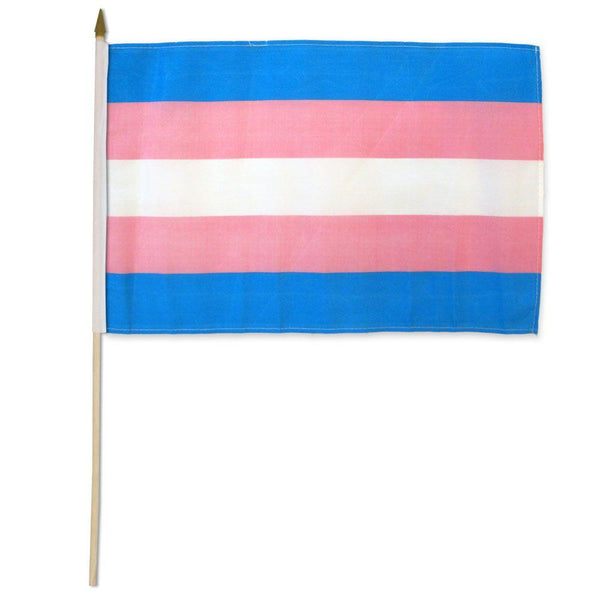 Transgender 12"x18" Stick Flag - Smoosh