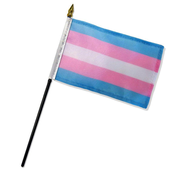 Transgender 4"x 6" Stick Flag - Smoosh