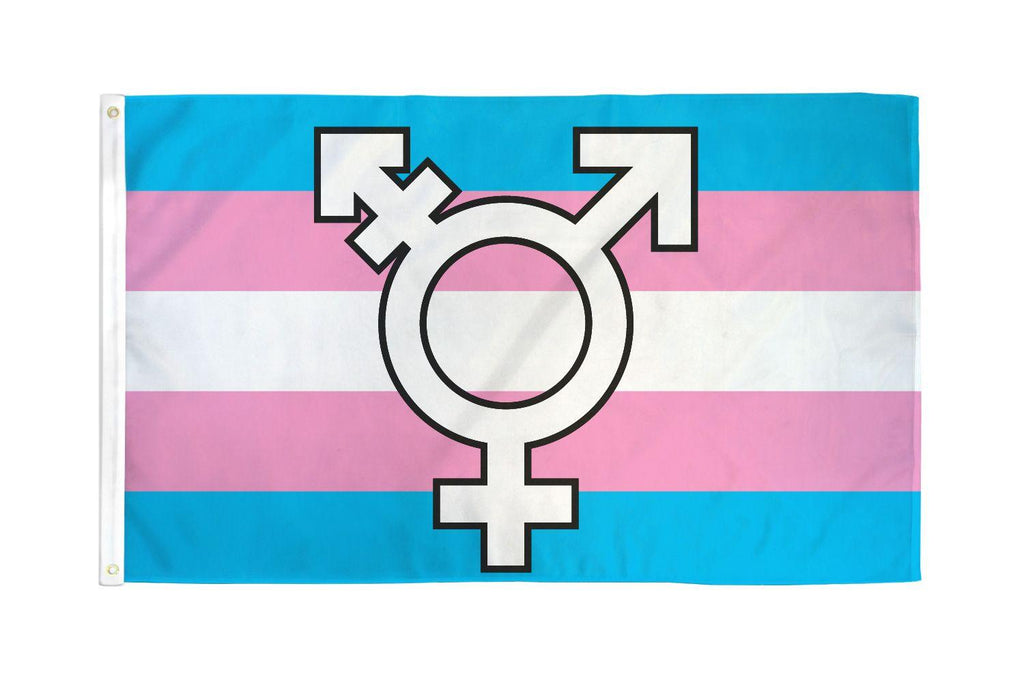 Transgender Symbol Flag 3' X 5' Polyestr - Smoosh