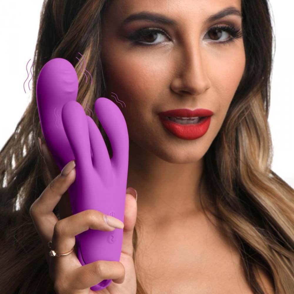 Triple Rabbit Vibrator - Purple - Smoosh