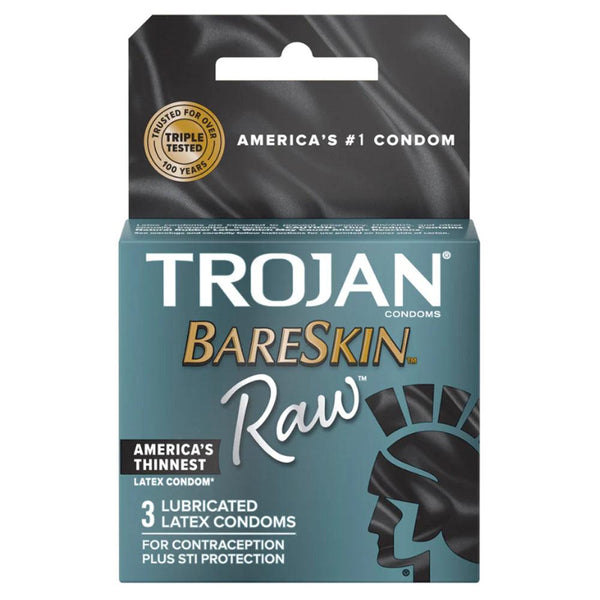 Trojan Bareskin Raw - 3pk - Smoosh