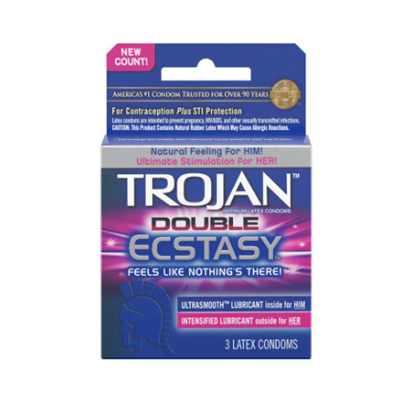 Trojan Double Ecstasy - 3 pk - Smoosh