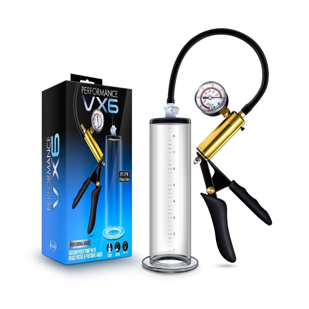 VX6 Vacuum Pump w Brass Pistol/Gauge-Clr - Smoosh