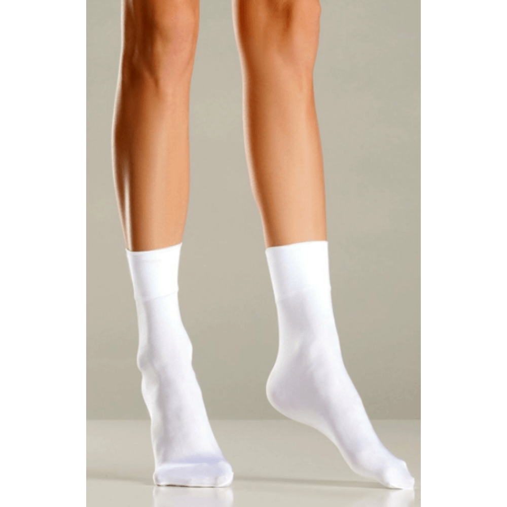 White Nylon Cuff Ankle Socks * - Smoosh