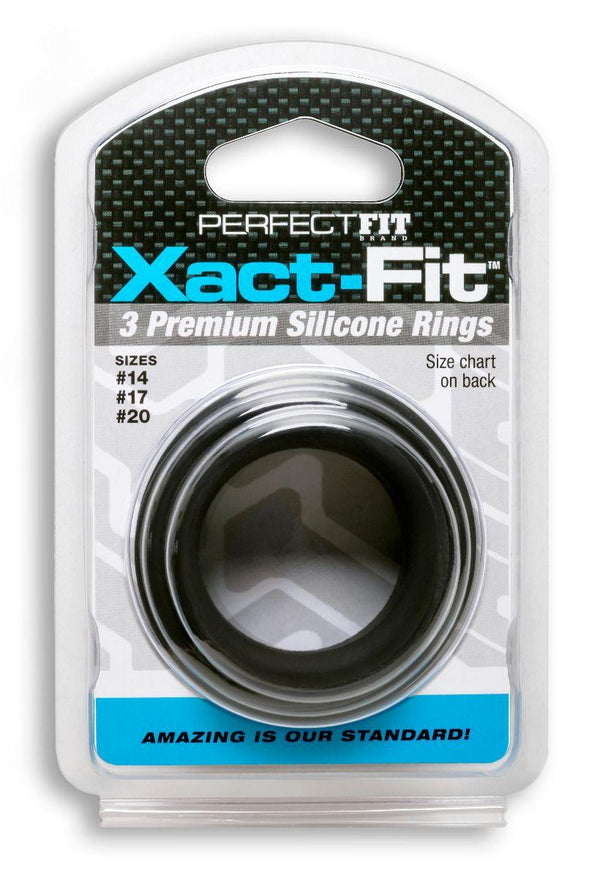 Xact-Fit Silic Rings #14, #17, #20 Black - Smoosh