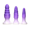 3 piece Silicone Butt Plug Set - Purple - Smoosh