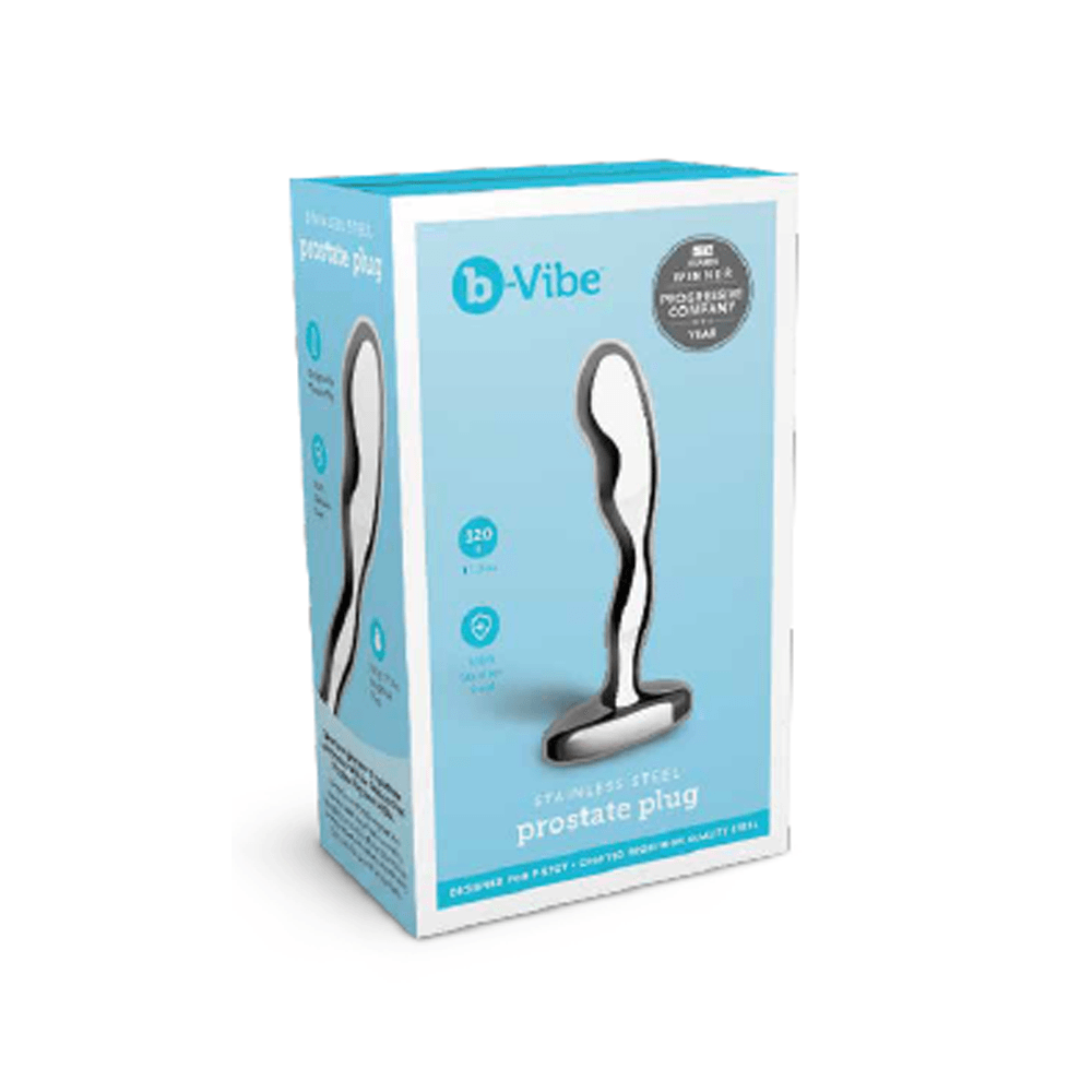 B-Vibe Prostate Plug - Stainless Steel - Smoosh