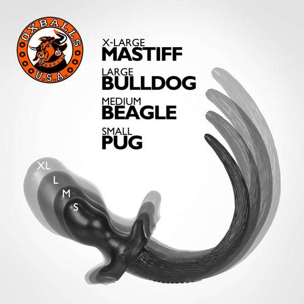 BEAGLE puppy tail buttplug BLACK Medium - Smoosh