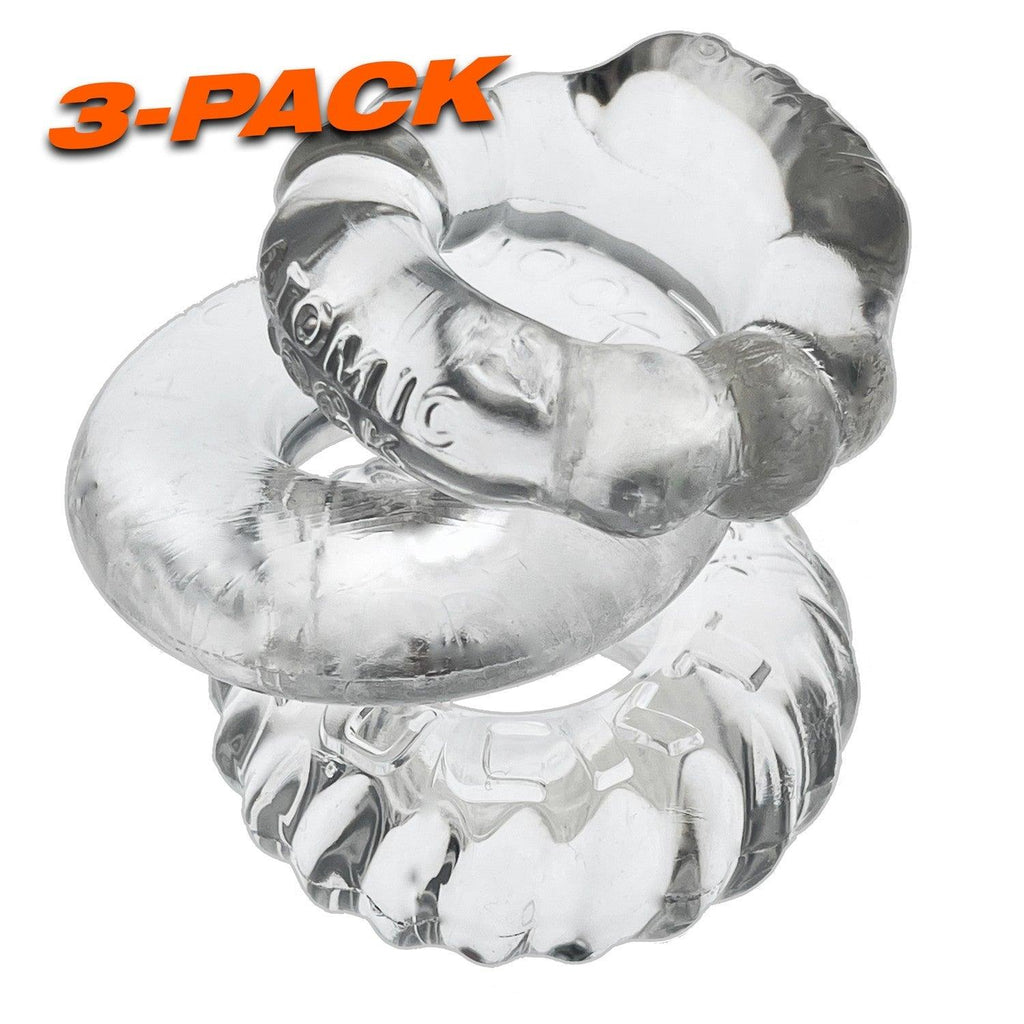 BONEMAKER 3-pack boner cockring kit - CLEAR - Smoosh
