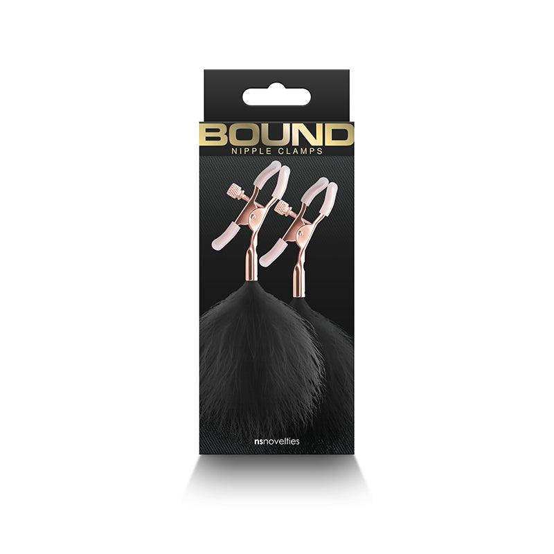 Bound Nipple Clamps - F1 - Black Feather - Smoosh
