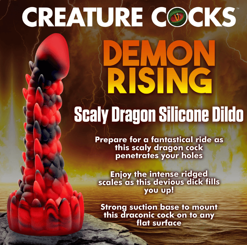 Demon Rising Scaly Dragon Silicone Dildo - Smoosh