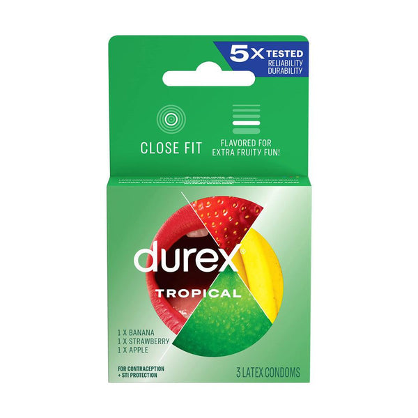 Durex Tropical Flavours Condoms - 3ct - Smoosh