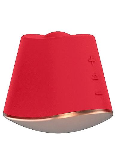 Elegance Dazzling Rotating &amp; Vibrating Clitoral Stimulator Red - Smoosh