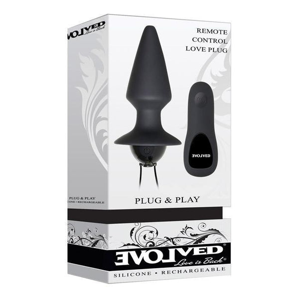 Evolved Novelties Plug & Play Butt Plug Vibrator With Remote Control - Smoosh