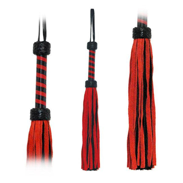 Flogger Red-Black Suede Tails 18in - Smoosh