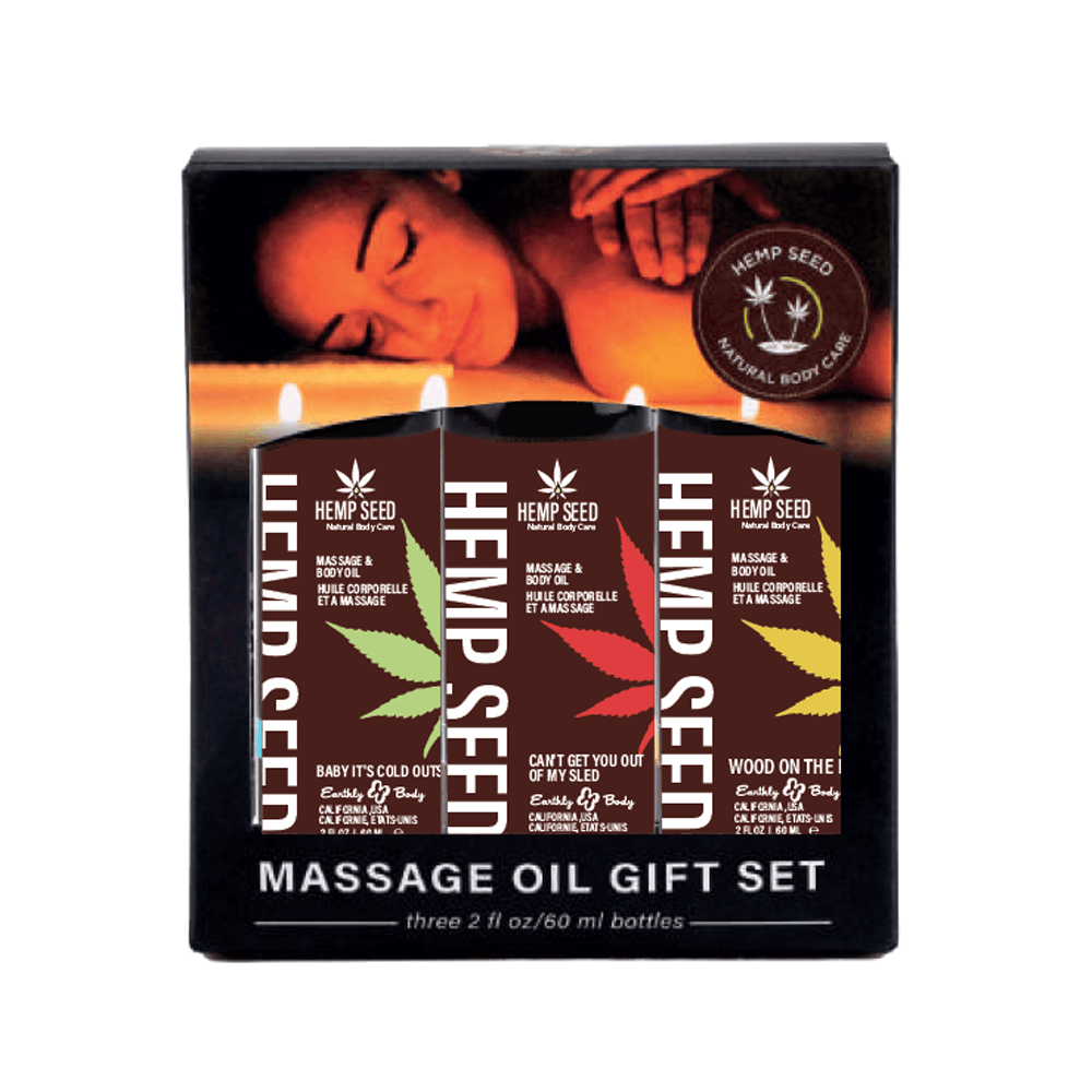 Hemp Seed Holiday Massage Oil Gift Set 3 - Smoosh