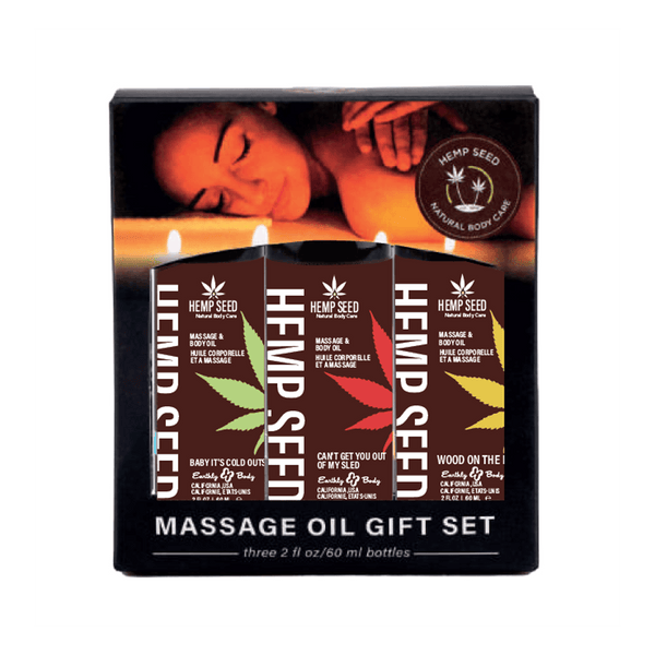 Hemp Seed Holiday Massage Oil Gift Set 3 - Smoosh