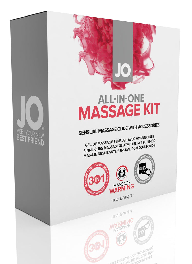 JO All-In-One Massage Glide Kit - Warming - Gift Set 1 floz / 30 mL - Smoosh