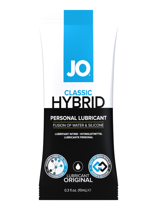 JO Classic Hybrid - hybrid lubricant 10ml / 0.3 fl. oz Sachet - Smoosh