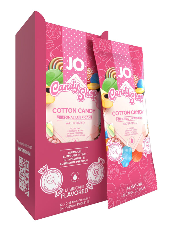 JO H2O Foil Display Box - Cotton Candy - Lubricant 0.34 floz / 10 mL - Smoosh