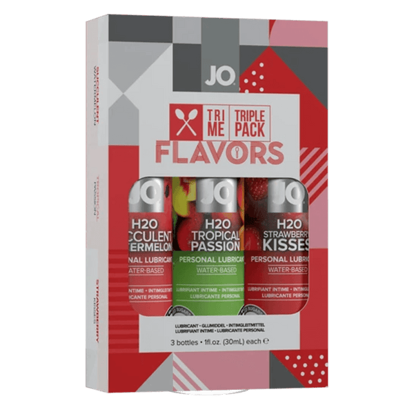 JO Tri-Me Triple Pack - Flavors - Various - Lubricant 1 floz / 30 mL - Smoosh