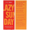 LAZY SUNDAY Pheromone Infused Perfume - Lazy Sunday 0.3oz | 9.2mL - Smoosh