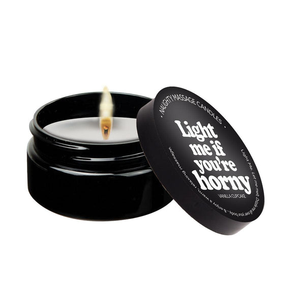 Light Me If You're Horny - Naughty Mini Massage Candle - Smoosh