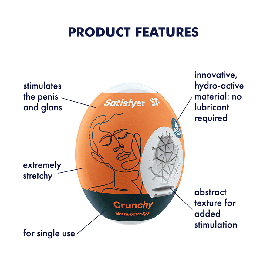Masturbator Egg Single (Crunchy) Orange - Smoosh